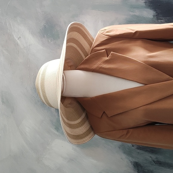 New J.Crew Striped Straw Hat - Picture 2 of 8